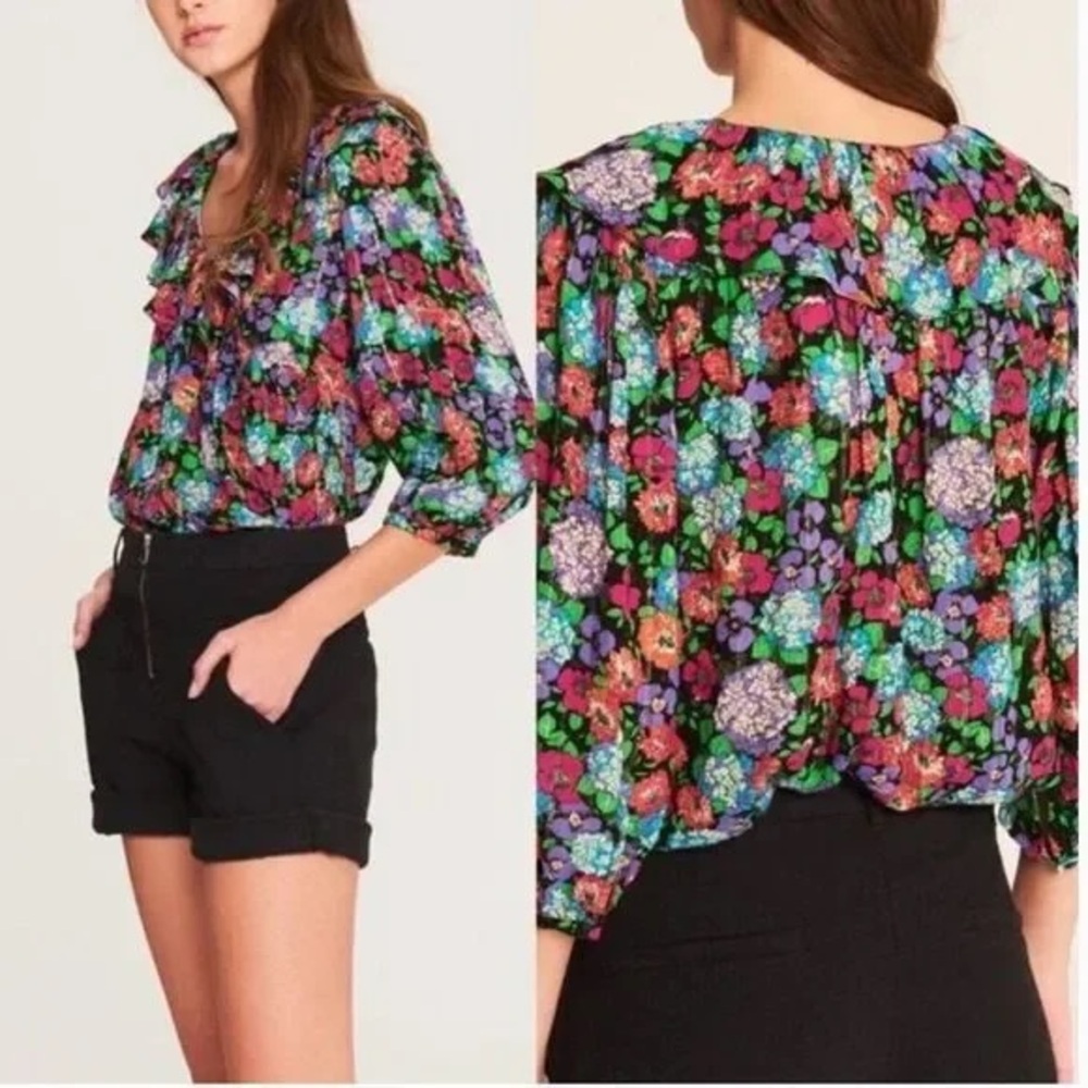 Ba&Sh Polly Florap Top in multicolored size L